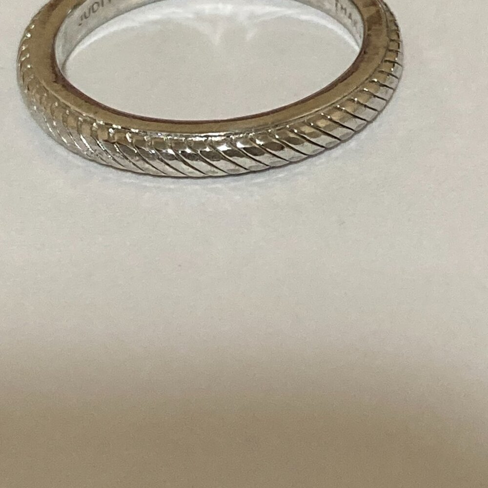 Judith Ripka Sterling Silver 925 Wedding Band Ring Size 9 - Picture 3 of 5
